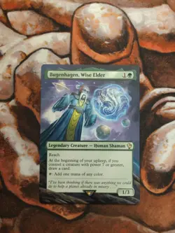 Magic the Gathering Bugenhagen, Wise Elder Hand Painted Custom MTG Altered Art - Image 1