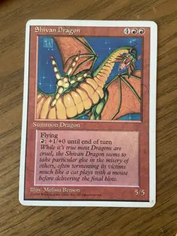 Shivan Dragon MTG Core Set 4th Edition LP - Image 1