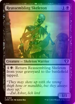 Reassemblng Skeleton - 0183 Unique Foil NM (MTG: Commander Masters) - Image 1