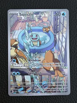 Pokemon TCG: Squirtle 148/142 Illustration Rare Stellar Crown Near Mint - Image 1