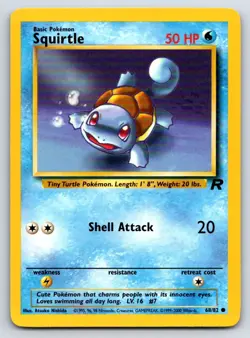 Pokemon - Squirtle 68/82 Common Unlimited - Team Rocket - LP - Image 1
