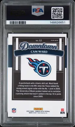 2025 PANINI DONRUSS OPTIC DOWNTOWN #12 CAM WARD PSA 9 - Image 2