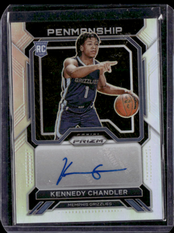 2022-23 Panini Prizm - #235 Kennedy Chandler (RC) Auto Penmanship Rookie - Image 1