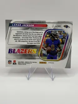 2022 Panini Donruss Optic - Blazers Lamar Jackson #B-6 Ravens Case Hit - Image 2
