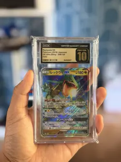 Pokemon TCG Rayquaza GX - 098/150 - SM8b: GX Ultra Shiny (SM8b) CGC Pristine 10 - Image 1