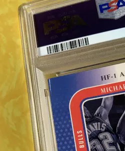 1999 Upper Deck HoloGrFX HoloFame AuSome #HF-1 AU Michael Jordan PSA EX 5 - Image 3