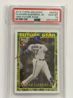 Vladimir Guerrero Jr. PSA 10 Retro Future Star 2019 Topps Archives RC Rookie - Image 1