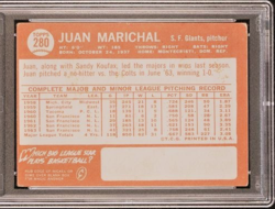 1964 Topps MLB Baseball #280 Juan Marichal HOF ACE Pitcher #27 SF Giants PSA 2.5 - Image 5