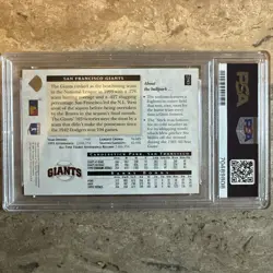 1994 UPPER DECK #280 BARRY BONDS GIANTS PSA 10 GIANTS - Image 2