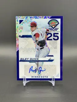 2025 Panini Prospect Edition - Riley Quick Auto #27/49 Purple Scope Minnesota - Image 1