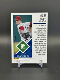 2025 Panini Prospect Edition - Riley Quick Auto #27/49 Purple Scope Minnesota - Image 3