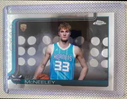 2025-26 Topps Chrome Liam McNeeley #279 Image Variation RC SSP Hornets - Image 1