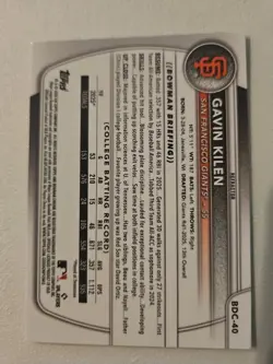 2025 Bowman Draft 1st Bowman Chrome Refractor BDC‑40 Gavin Killen Giants ☆NM☆ - Image 2