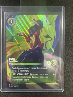 Disney Lorcana Scar - Vengeful Lion (Enchanted) NM Holofoil Shimmering Skies - Image 1
