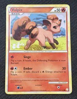 Vulpix 87/123 Common Heartgold & Soulsilver 2010 - Pokemon Card TCG (LP) - Image 1