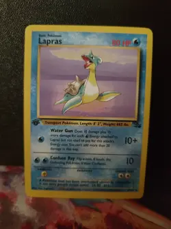 1st Edition LAPRAS First Edition 1999 Fossil Non-Holo Rare Pokemon Card 25/62 - Image 1