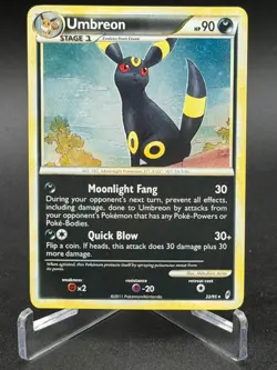 Umbreon 22/95 - 2011 Pokemon TCG Call of Legends Holo Rare Card SWIRL - LP - Image 1