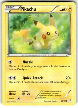 Pokemon Pikachu TCG 2016 Generations 26/83 Regular 26/83 Card - Image 1