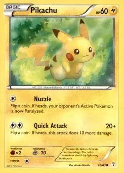 Pikachu 26/83 Common Pokemon Card - Generations 2016 -LP - Image 1
