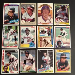 Rod Carew - Lot of 12 Baseball Cards (1980-1985) California Angels HOF - Image 1