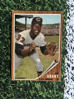 1962 Topps Baseball Jim Grant #307 Cleveland Indians EX Low Shipping - Image 1