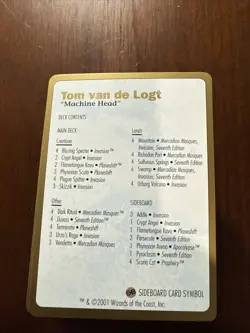 MTG World Championship Deck, 2001 , Tom van de Logt, Excellent! Complete! Unused - Image 3