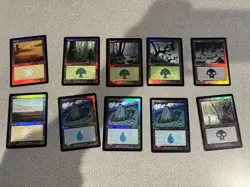 Magic: The Gathering - Foil Basic Land Lot - 7th Edition - 10 Basic Lands - Image 1