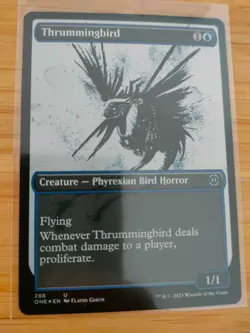 MTG Thrummingbird (FOIL Showcase) 288 Phyrexia: All Will Be One M/NM Free UK P&P - Image 1