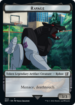 1x Ravage Token (002) MTG Transformers NM Magic Regular - Image 1
