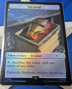 MTG Marvel Secret Lair Treasure Token NM Foil Unplayed SLD Iron Man - Image 1