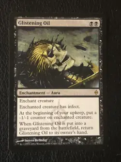 Glistening Oil X1 New Phyrexia Ex+ Condition Magic Gathering - Image 1