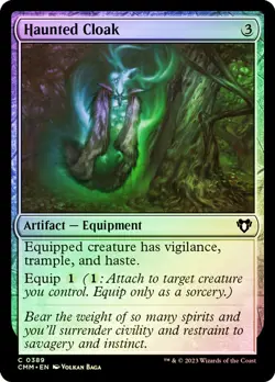 Haunted Cloak - 0389 Common Foil NM (MTG: Commander Masters) - Image 1