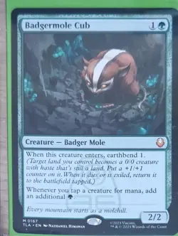 Badgermole Cub MTG Magic The Gathering Avatar (0167) NM - Image 1