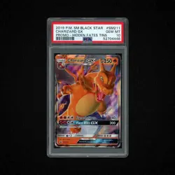 2019 POKEMON SM BLACK STAR PROMO HIDDEN FATES TINS #SM211 CHARIZARD GX PSA 10 - Image 1
