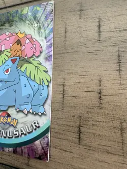 1999 Topps Pokemon TV Animation Series 1 - Venusaur #03 Black Logo HOLO FOIL - Image 3