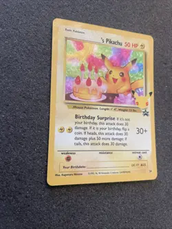 Birthday Pikachu Holo 24 Celebrations Classic Collection Pokemon 2021 NM - Image 2
