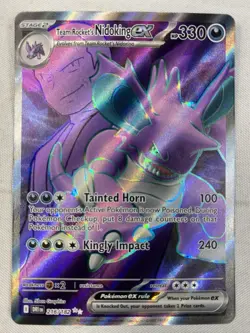 Team Rocket's Nidoking ex SV10: Destined Rivals 216/182 Full Art Holo NM - Image 1