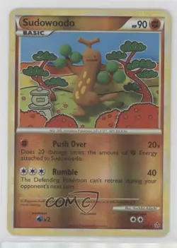 Sudowoodo Reverse Foil Pokemon HeartGold & SoulSilver Unleashed #9 2010 - Image 1