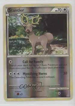 Stantler Reverse Foil Pokemon HeartGold & SoulSilver Unleashed #64 2010 - Image 1