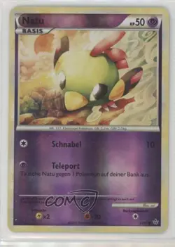 Natu German Reverse Foil Pokemon HeartGold & SoulSilver Unleashed #55 2010 - Image 1