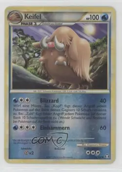Piloswine German Reverse Foil Pokemon HeartGold & SoulSilver Triumphant #48 2010 - Image 1