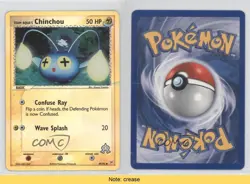 Team Aqua's Chinchou Reverse Foil Pokemon EX Magma vs Aqua #49 2004 READ fm0 - Image 3