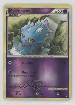 Misdreavus Reverse Foil Pokemon HeartGold & SoulSilver Call of Legends #65 - Image 1