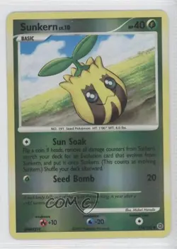 Sunkern Reverse Foil Pokemon Diamond & Pearl Secret Wonders #114 2007 - Image 1