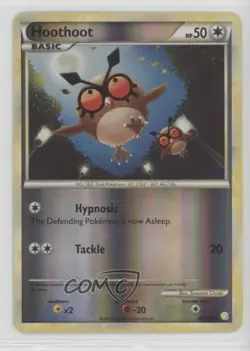 Hoothoot Reverse Foil Pokemon HeartGold & SoulSilver #66 2010 - Image 1