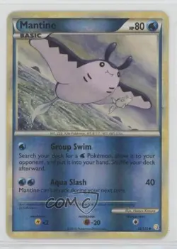 Mantine Reverse Foil Pokemon HeartGold & SoulSilver #45 2010 - Image 1
