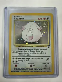 1999 POKEMON TCG BASE SET CHANSEY HOLO #3 LP WW - Image 3