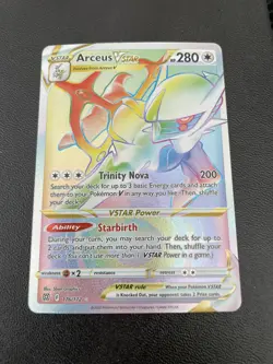 🔥Pokemon Arceus VSTAR Secret 176/172 Swsh09 Brilliant Stars Holo Rainbow Rare👍 - Image 1