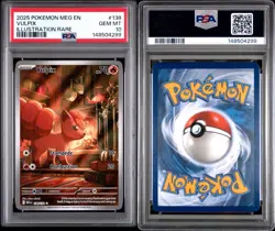 2025 POKEMON MEG EN-MEGA EVOLUTION ILLUSTRATION RARE #138 VULPIX PSA 10 - Image 3