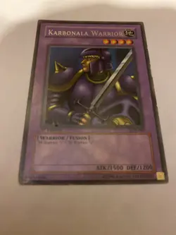 2x Yugioh Karbonala Warrior - LOB-067 1st Edition RARE - 1 - NM/LP & 1 - HP - Image 4